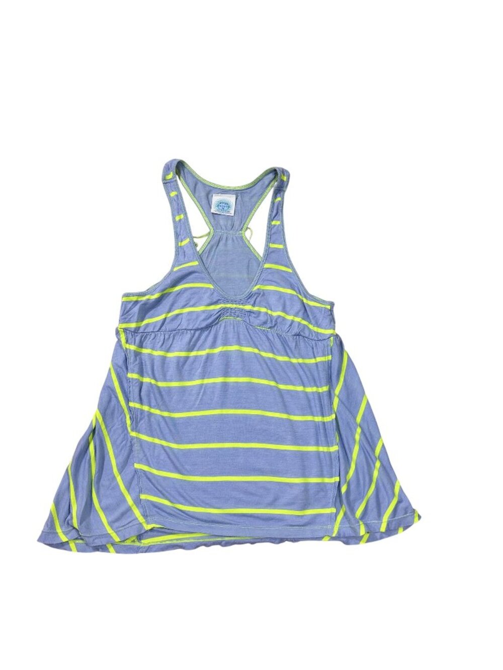 Women’s Free People Blue Neon Stripe Racerback Swing Tank Top Medium